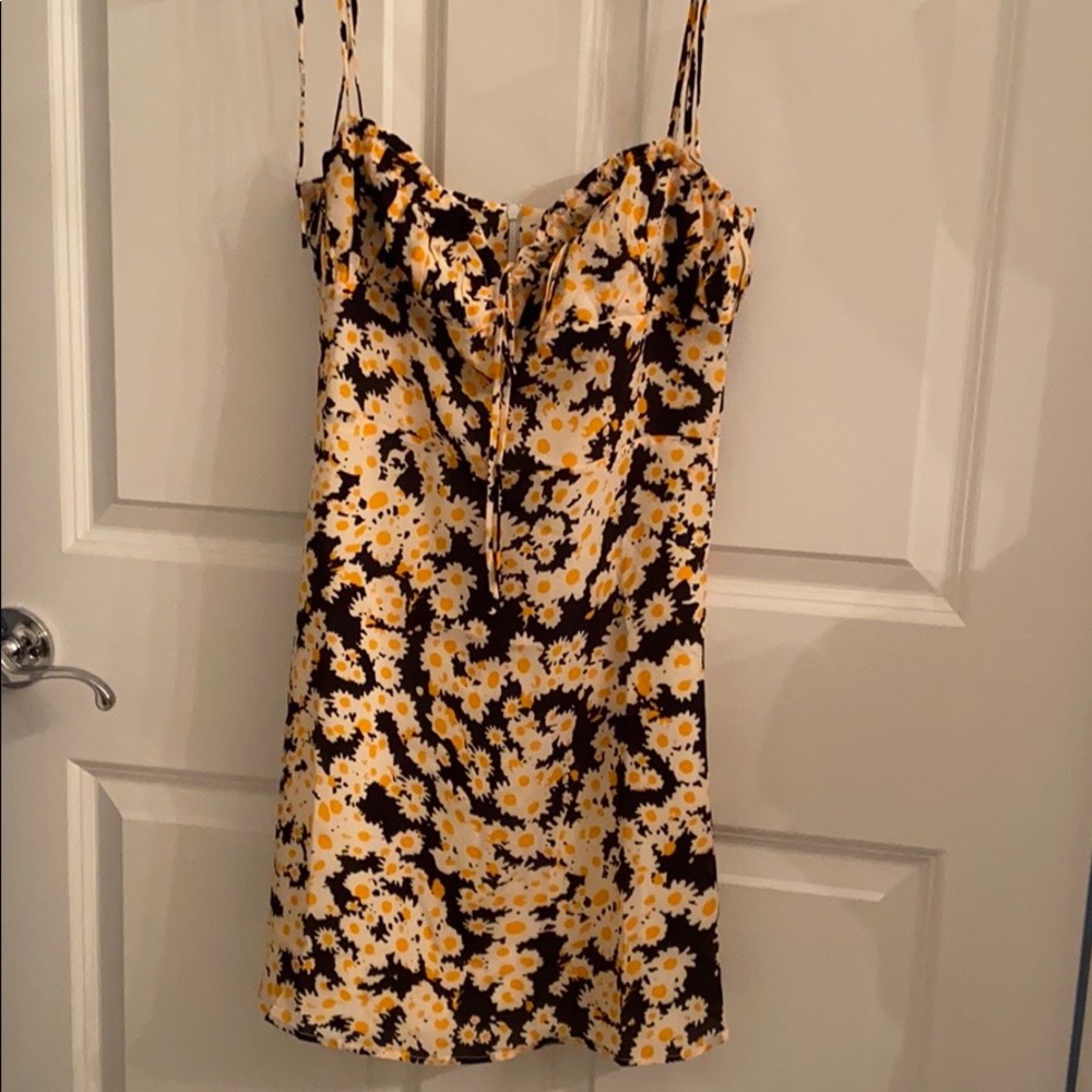 Sunflower bustier Devon mini dress